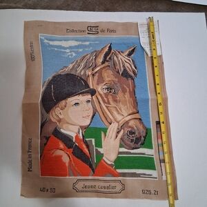 Seg De Paris Needlepoint Canvas Only Already Started